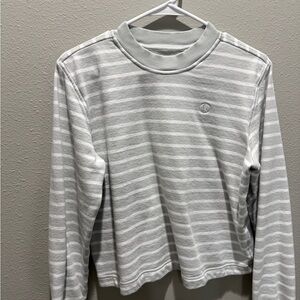 Lululemon Athletica Gray Striped Sweatshirt